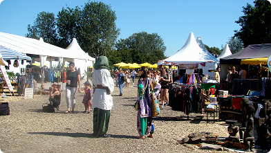 Das Afrika-Dorf auf der Donauinsel