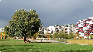 Rudolf Bednar Park in Wien, Leopoldstadt ...