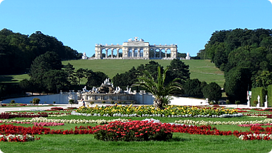 Barockgarten Schönbrunn, Neptunbrunnen, Gloriette ...